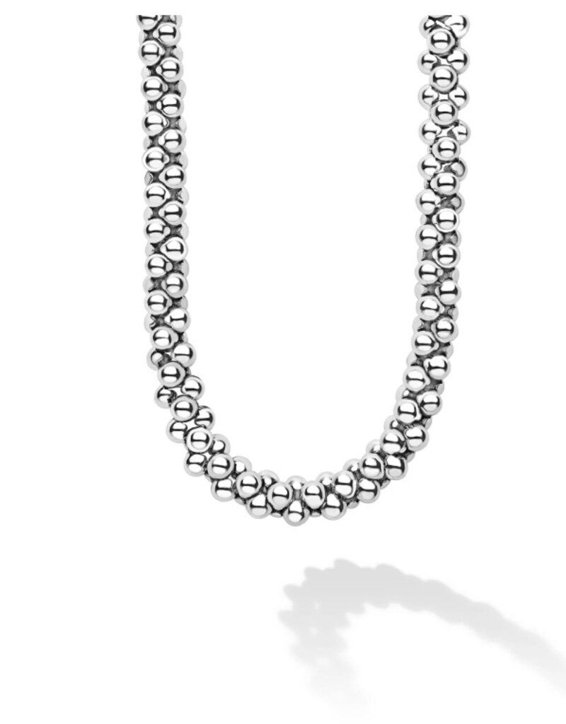 LAGOS Caviar Bubbly Silver Beaded Necklace