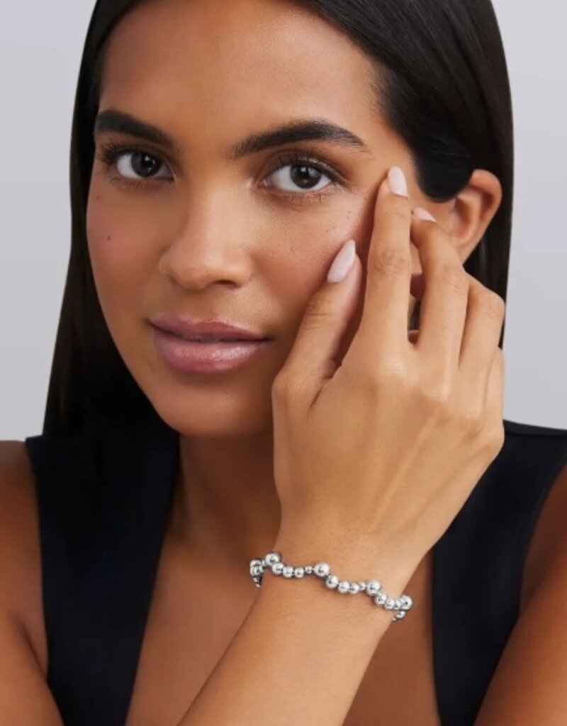 LAGOS Caviar Bubbly Silver Beaded Scalloped Bracelet