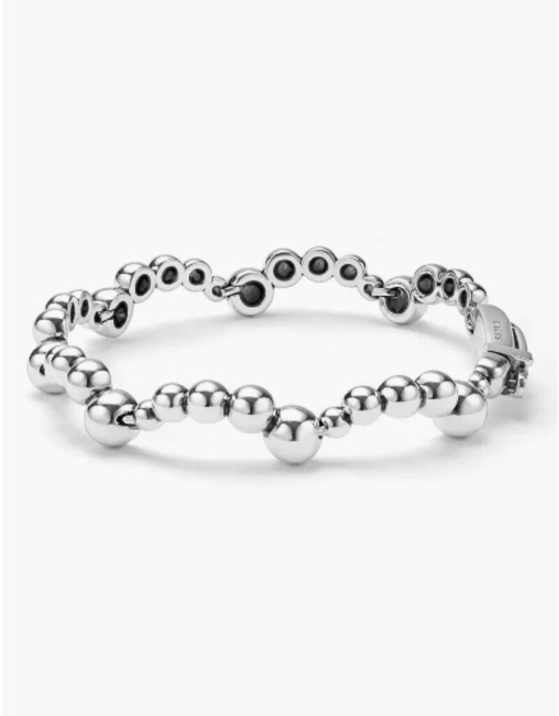 LAGOS Caviar Bubbly Silver Beaded Scalloped Bracelet