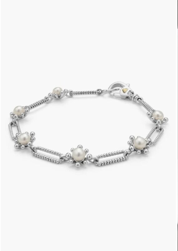 LAGOS Luna Fleur Pearl Link Bracelet