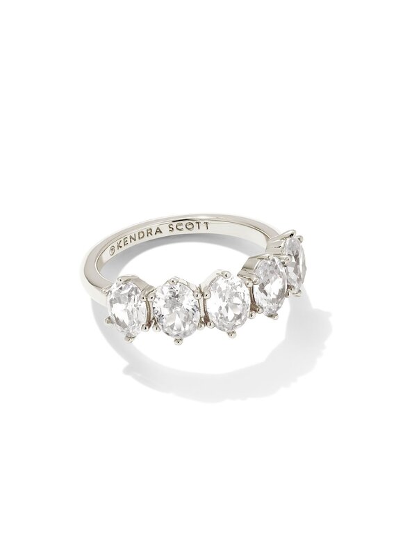 KENDRA SCOTT Cailin Crystal Band Ring in Silver