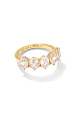 KENDRA SCOTT Cailin Crystal Band Ring in Gold