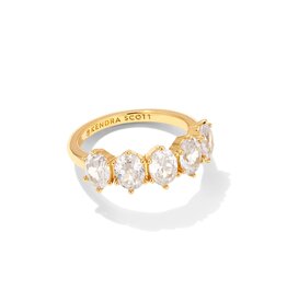 KENDRA SCOTT Cailin Crystal Band Ring in Gold