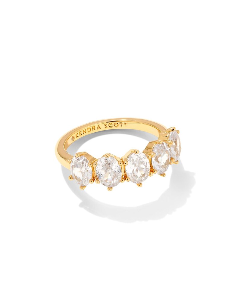 KENDRA SCOTT Cailin Crystal Band Ring in Gold
