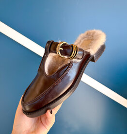 J.HOFFMAN'S Harlah Plush Flats- Chocolate