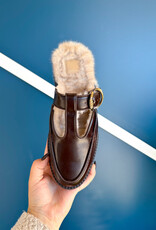 J.HOFFMAN'S Harlah Plush Flats- Chocolate