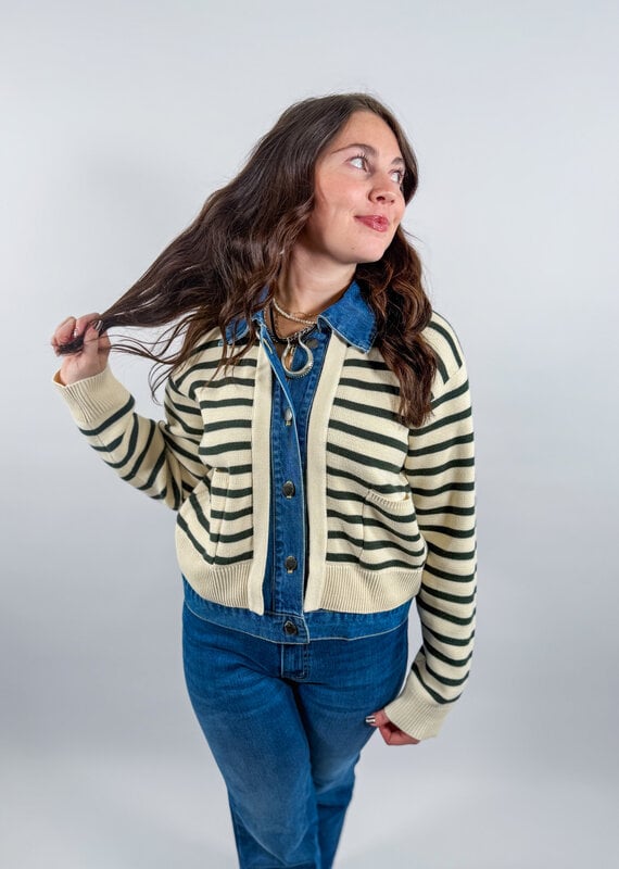 J.HOFFMAN'S Two Fold Sweater- Green