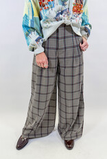 J.HOFFMAN'S Super Culotte Twill Pants- William Checks