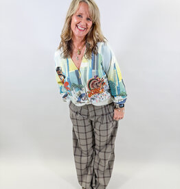 J.HOFFMAN'S Super Culotte Twill Pants- William Checks