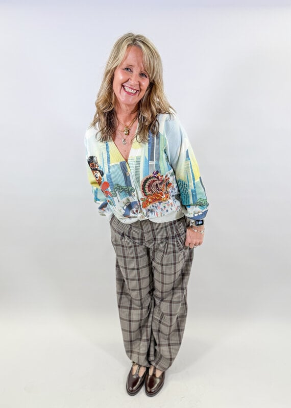 J.HOFFMAN'S Super Culotte Twill Pants- William Checks