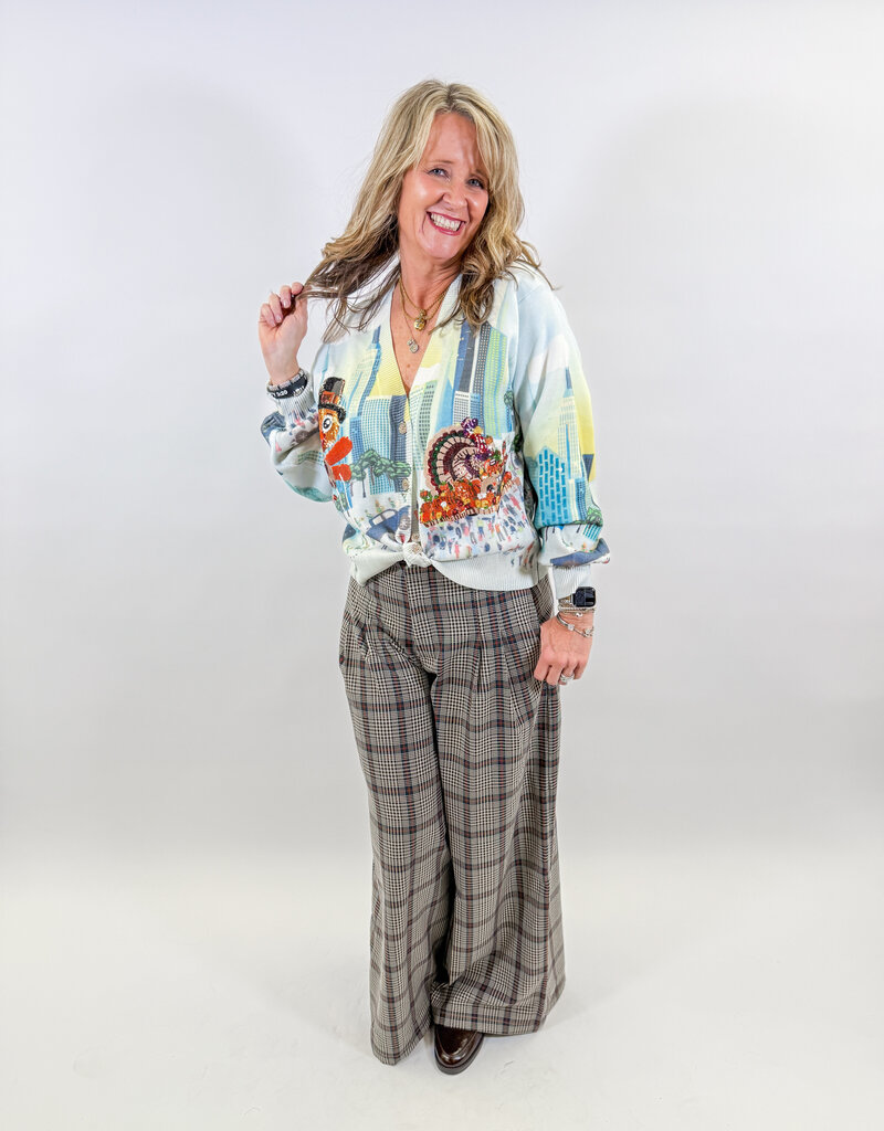 J.HOFFMAN'S Super Culotte Twill Pants- William Checks