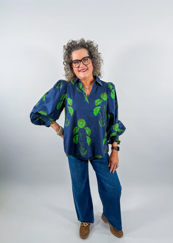 J.HOFFMAN'S Wynter Top- Navy