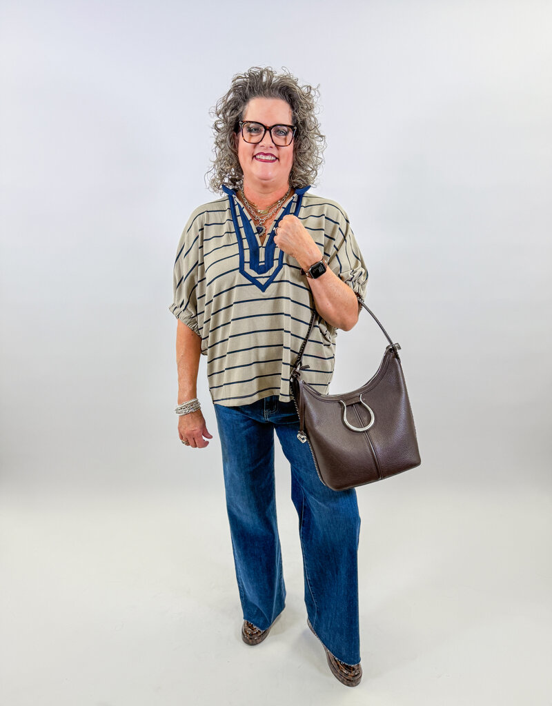 J.HOFFMAN'S Faye Top- Taupe