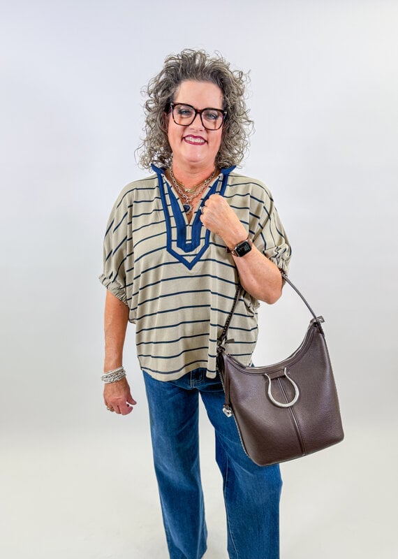 J.HOFFMAN'S Faye Top- Taupe