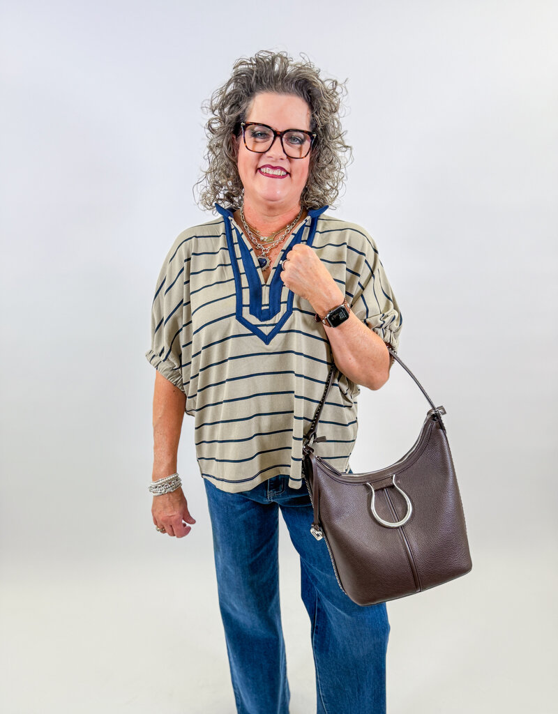 J.HOFFMAN'S Faye Top- Taupe