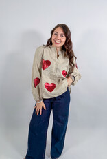 J.HOFFMAN'S Cupid Top- Metallic Hearts