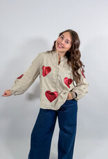 J.HOFFMAN'S Cupid Top- Metallic Hearts