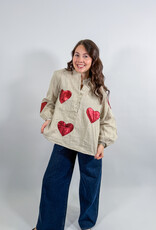 J.HOFFMAN'S Cupid Top- Metallic Hearts
