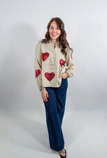 J.HOFFMAN'S Cupid Top- Metallic Hearts