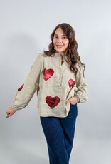 J.HOFFMAN'S Cupid Top- Metallic Hearts