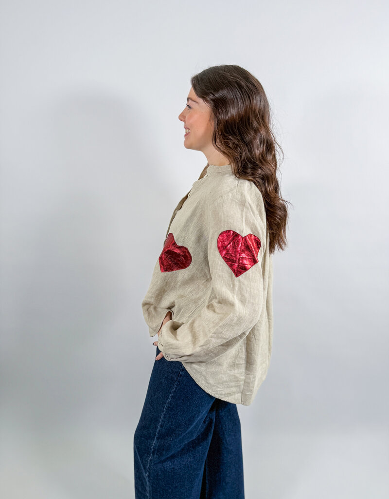 J.HOFFMAN'S Cupid Top- Metallic Hearts