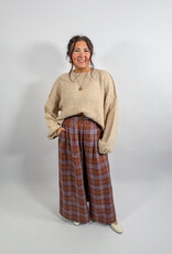 J.HOFFMAN'S Sabi Pant- Hazelnut Checks
