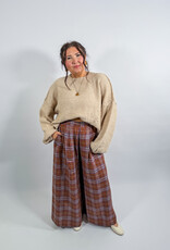 J.HOFFMAN'S Sabi Pant- Hazelnut Checks