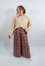 J.HOFFMAN'S Sabi Pant- Hazelnut Checks