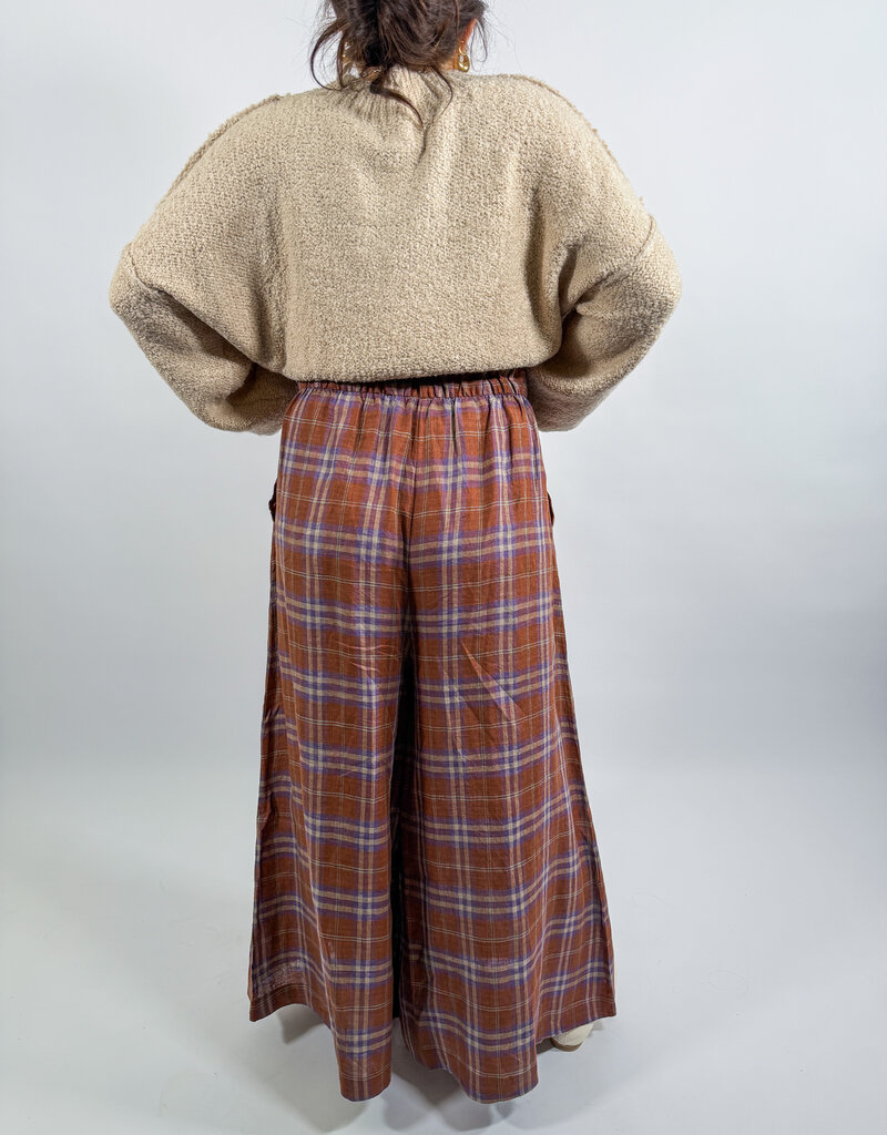 J.HOFFMAN'S Sabi Pant- Hazelnut Checks