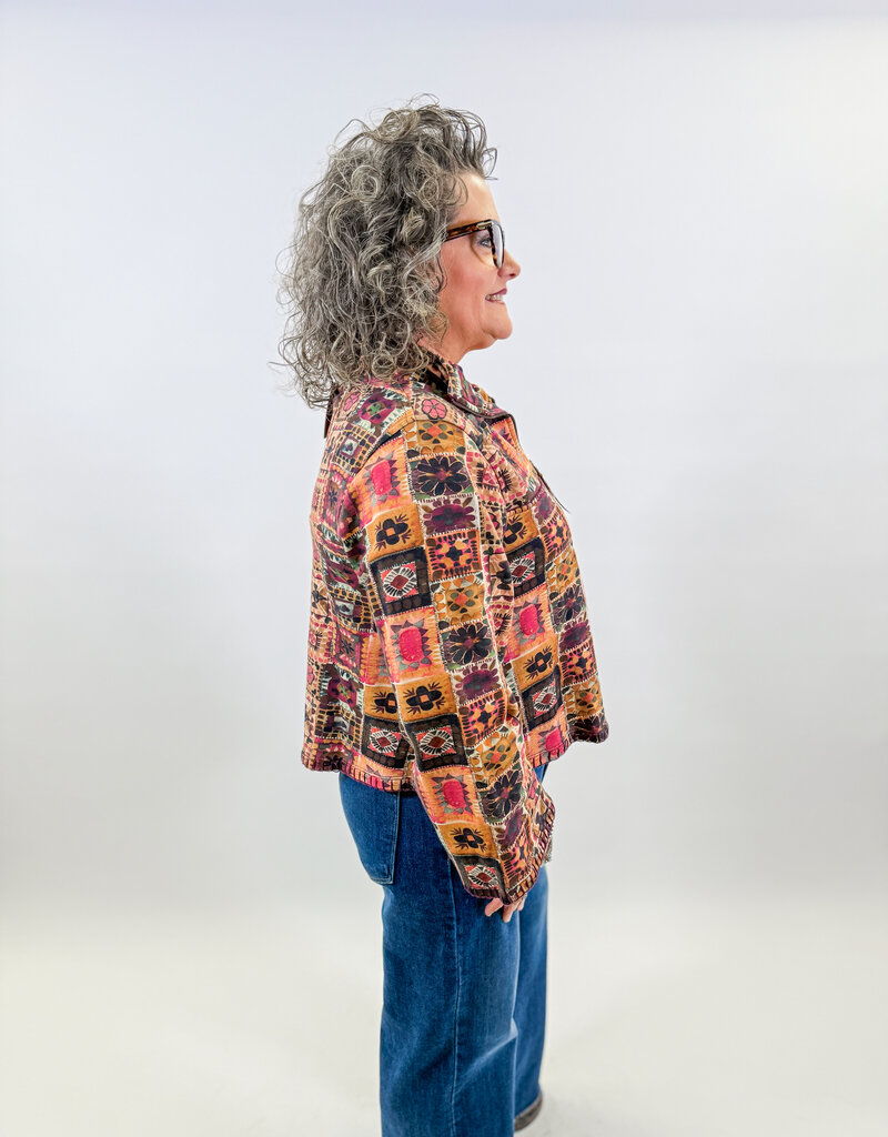 J.HOFFMAN'S Terry Popover Top- Plum