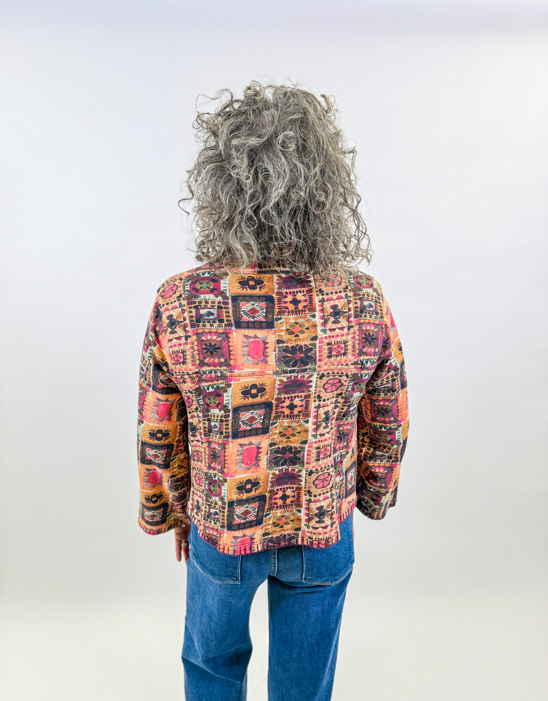 J.HOFFMAN'S Terry Popover Top- Plum