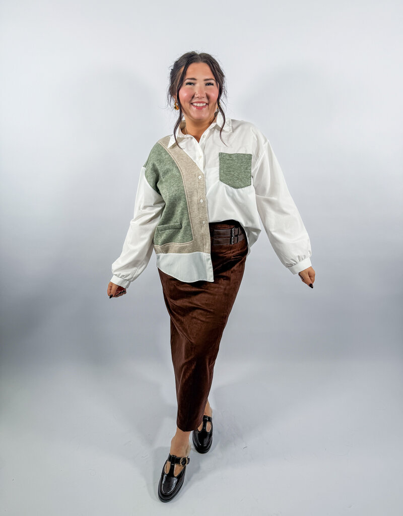 J.HOFFMAN'S Etta Khaki Top