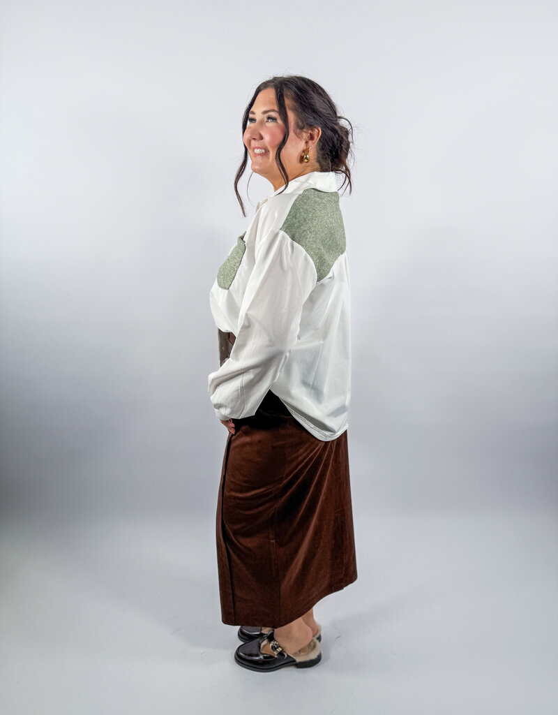 J.HOFFMAN'S Etta Khaki Top