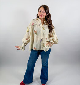 J.HOFFMAN'S Fenn Top= Ecru