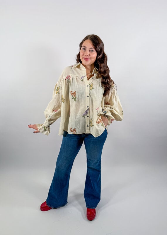 J.HOFFMAN'S Fenn Top= Ecru