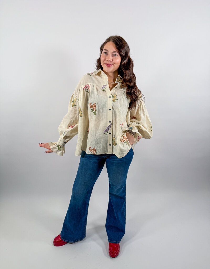 J.HOFFMAN'S Fenn Top= Ecru