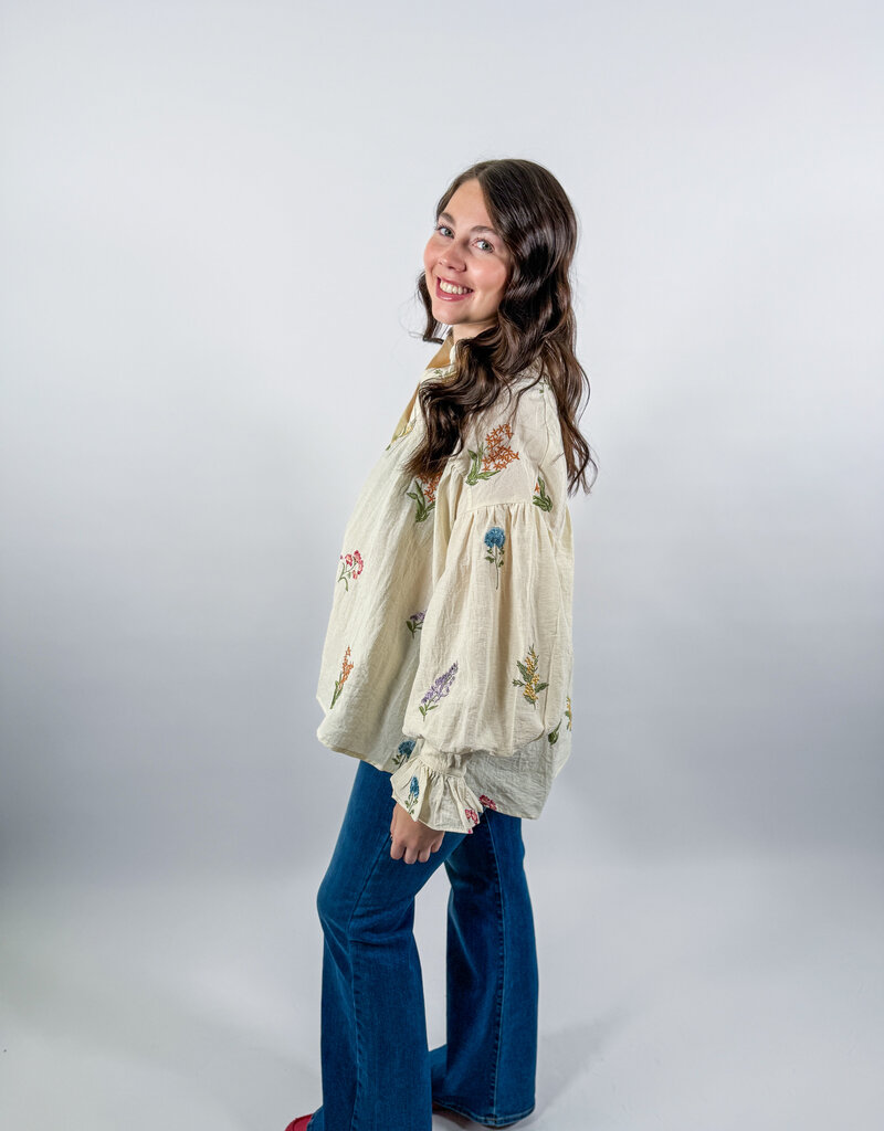 J.HOFFMAN'S Fenn Top= Ecru