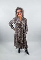 J.HOFFMAN'S Leopard Gauze Midi- Grey