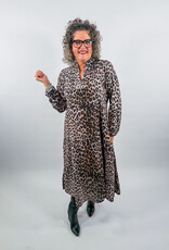 J.HOFFMAN'S Leopard Gauze Midi- Grey