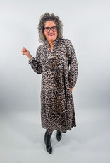 J.HOFFMAN'S Leopard Gauze Midi- Grey