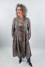 J.HOFFMAN'S Leopard Gauze Midi- Grey
