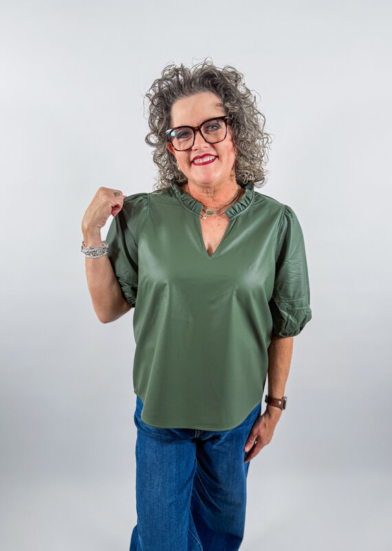 J.HOFFMAN'S Kacey Top- Agave Green