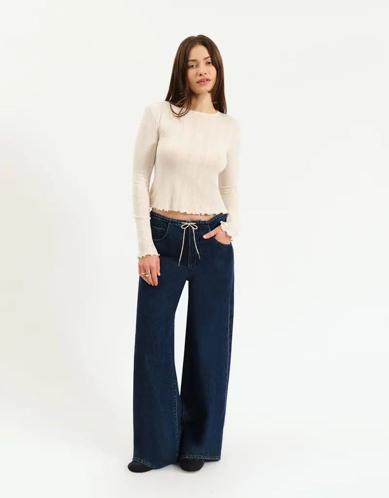 J.HOFFMAN'S Madison MidRise Wide Leg- Moonlight