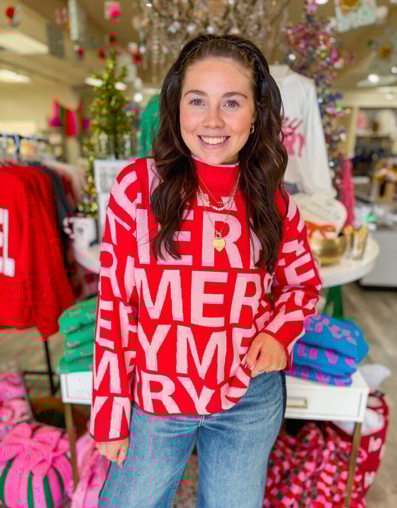 J.HOFFMAN'S Merriest Sweater- Red
