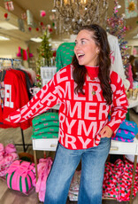 J.HOFFMAN'S Merriest Sweater- Red