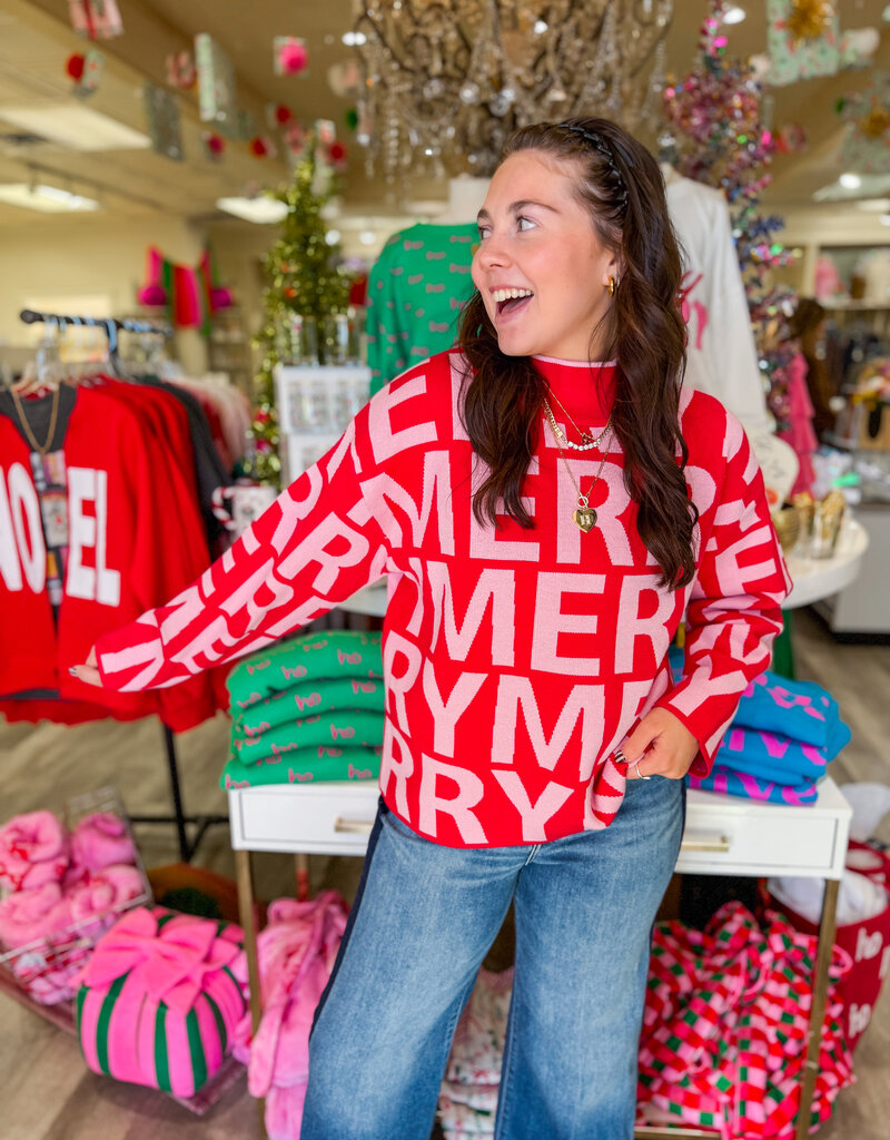J.HOFFMAN'S Merriest Sweater- Red