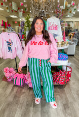 J.HOFFMAN'S Fa La La Sweater- Bubblegum