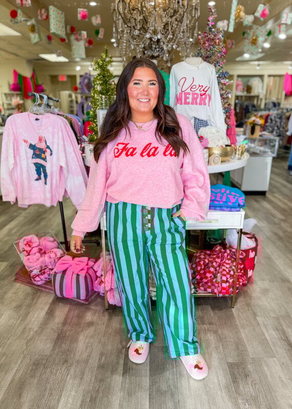 J.HOFFMAN'S Fa La La Sweater- Bubblegum