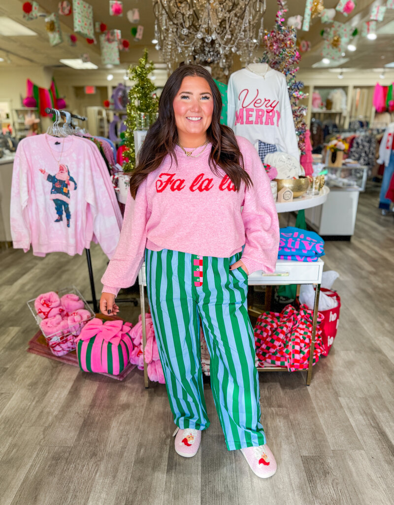 J.HOFFMAN'S Fa La La Sweater- Bubblegum