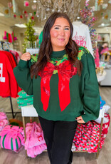 J.HOFFMAN'S Queen of Sparkles Wreath Around Neck Sweater